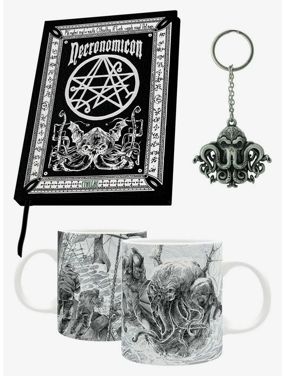 Mugs H.P. Lovecraft Cthulhu Journal Keychain And Mug 3-Piece Set 3 Mugs H.P. Lovecraft Cthulhu Journal Keychain And Mug 3-Piece Set