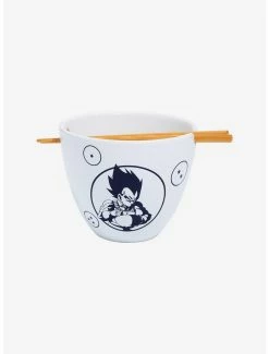 Ramen Bowls Dragon Ball Super Goku & Vegeta Ramen Bowl With Chopsticks