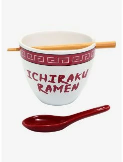 Ramen Bowls Naruto Shippuden Ichiraku Ramen Bowl With Chopsticks And Spoon