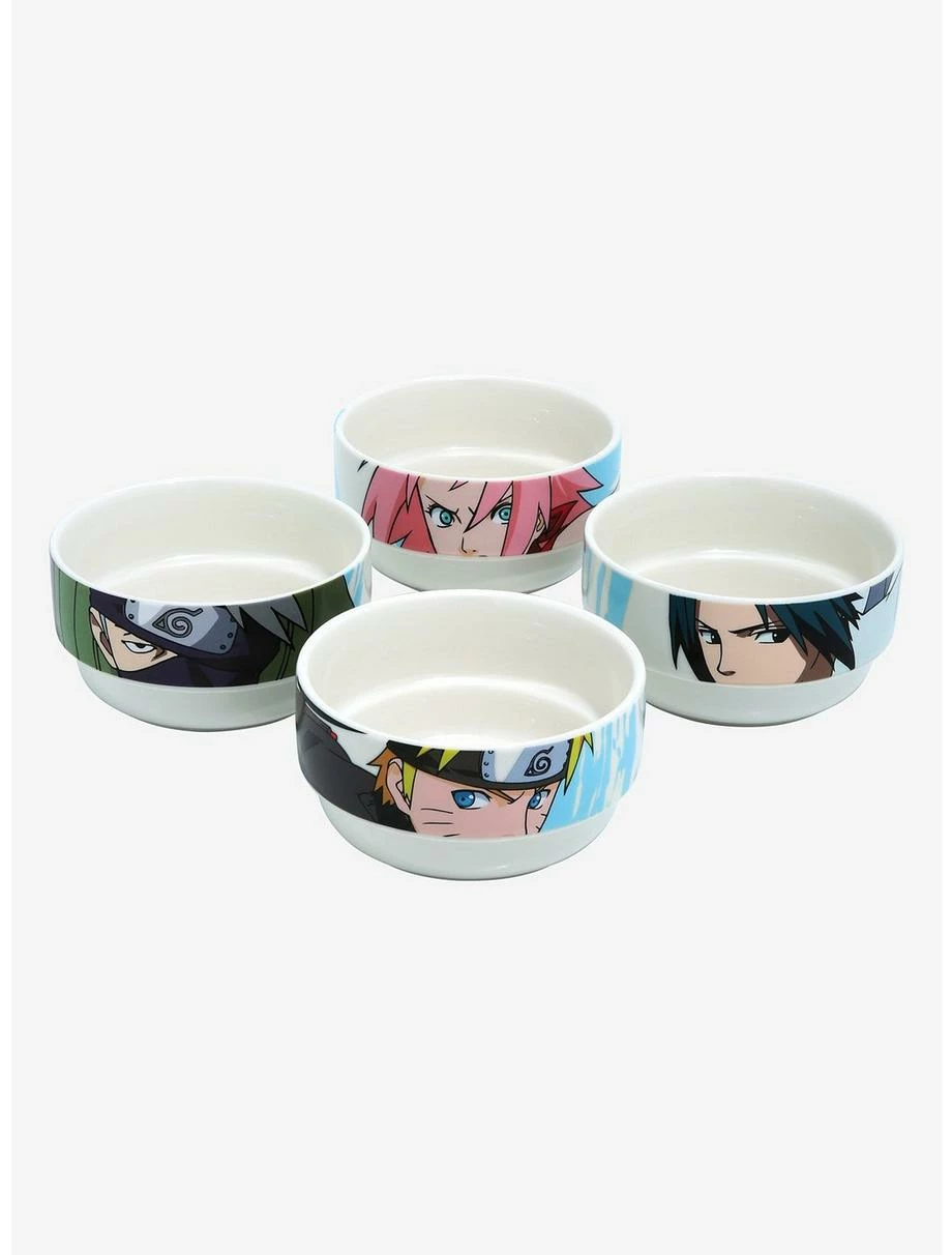 Ramen Bowls Naruto Shippuden Team 7 Stackable Bowl Set 4 Ramen Bowls Naruto Shippuden Team 7 Stackable Bowl Set - Image 2