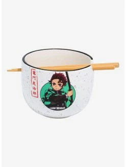 Ramen Bowls Demon Slayer: Kimetsu No Yaiba Tanjiro Kamado Ramen Bowl With Chopsticks