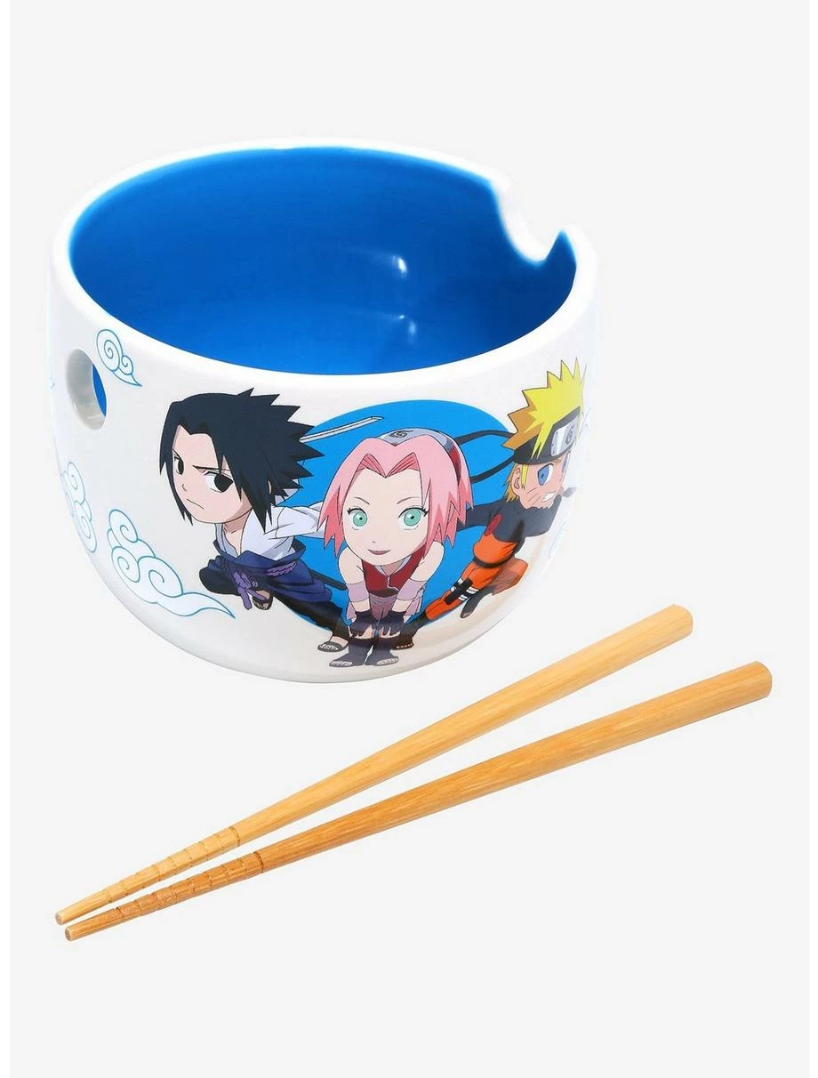 Ramen Bowls Naruto Shippuden Chibi Team 7 Ramen Bowl With Chopsticks 4 Ramen Bowls Naruto Shippuden Chibi Team 7 Ramen Bowl With Chopsticks - Image 2