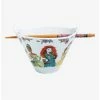 Ramen Bowls Disney Princess Floral Group Portrait Ramen Bowl With Chopsticks