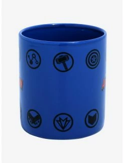 Mugs Marvel Ms. Marvel New Jersey Avengercon Logo & Avenger Icons Mug - BoxLunch Exclusive -BoxLunch shop 16568510 av2