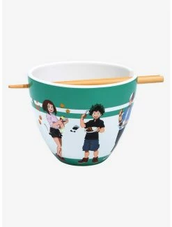 Ramen Bowls My Hero Academia Cooking Characters Ramen Bowl And Chopsticks