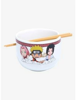 Ramen Bowls Naruto Shippuden Chibi Team 7 Trio Ramen Bowl With Chopsticks