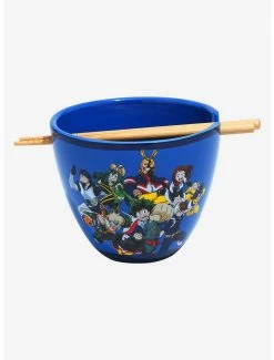 Ramen Bowls My Hero Academia Group Portrait Ramen Bowl With Chopsticks