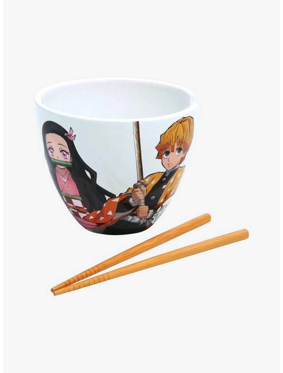 Ramen Bowls Demon Slayer: Kimetsu No Yaiba Group Portrait Ramen Bowl With Chopsticks 4 Ramen Bowls Demon Slayer: Kimetsu No Yaiba Group Portrait Ramen Bowl With Chopsticks - Image 2