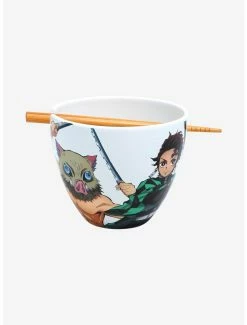 Ramen Bowls Demon Slayer: Kimetsu No Yaiba Group Portrait Ramen Bowl With Chopsticks