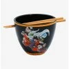 Ramen Bowls Dragon Ball Z Battle-Ready Group Portrait Ramen Bowl With Chopsticks -BoxLunch shop 17191188 hi