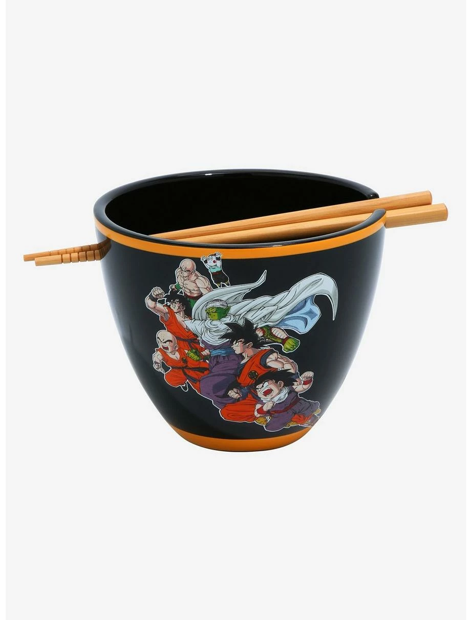 Ramen Bowls Dragon Ball Z Battle-Ready Group Portrait Ramen Bowl With Chopsticks 3 Ramen Bowls Dragon Ball Z Battle-Ready Group Portrait Ramen Bowl With Chopsticks