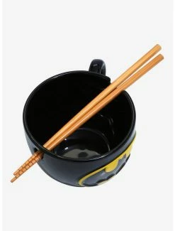 Ramen Bowls DC Comics Batman Bat Logo Ramen Bowl With Chopsticks -BoxLunch shop 17497815 av2