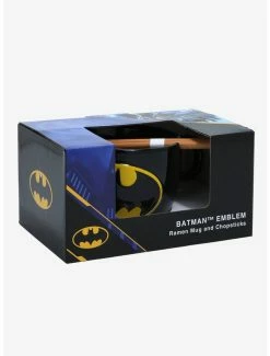 Ramen Bowls DC Comics Batman Bat Logo Ramen Bowl With Chopsticks -BoxLunch shop 17497815 av3