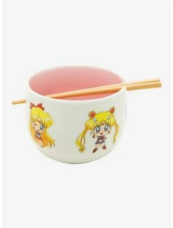 Ramen Bowls Sailor Moon Crystal Chibi Sailor Guardians Ramen Bowl With Chopsticks