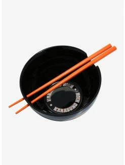 Ramen Bowls Haikyu!! Karasuno Crows Logo Ramen Bowl With Chopstick Set -BoxLunch shop 18250445 av2