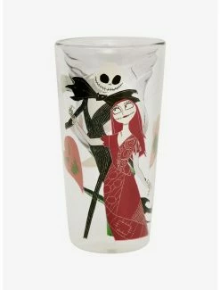Glassware Disney The Nightmare Before Christmas Misfit Love Figural Rose Pint Glass - BoxLunch Exclusive