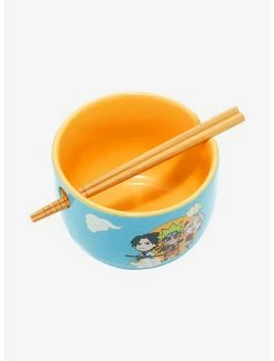 Ramen Bowls Naruto Shippuden Chibi Ninjas Sketch Art Ramen Bowl With Chopsticks -BoxLunch shop 19428295 av2