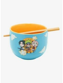 Ramen Bowls Naruto Shippuden Chibi Ninjas Sketch Art Ramen Bowl With Chopsticks