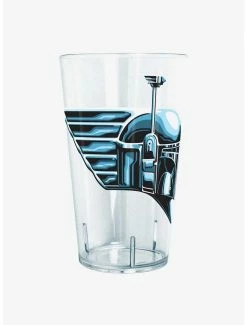 Glassware Star Wars The Book Of Boba Fett Chrome Boba Helmet Pint Glass