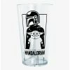 Glassware Star Wars The Mandalorian Cute Silhouette Pint Glass