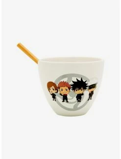 Ramen Bowls Jujutsu Kaisen Chibi Characters Ramen Bowl With Chopsticks