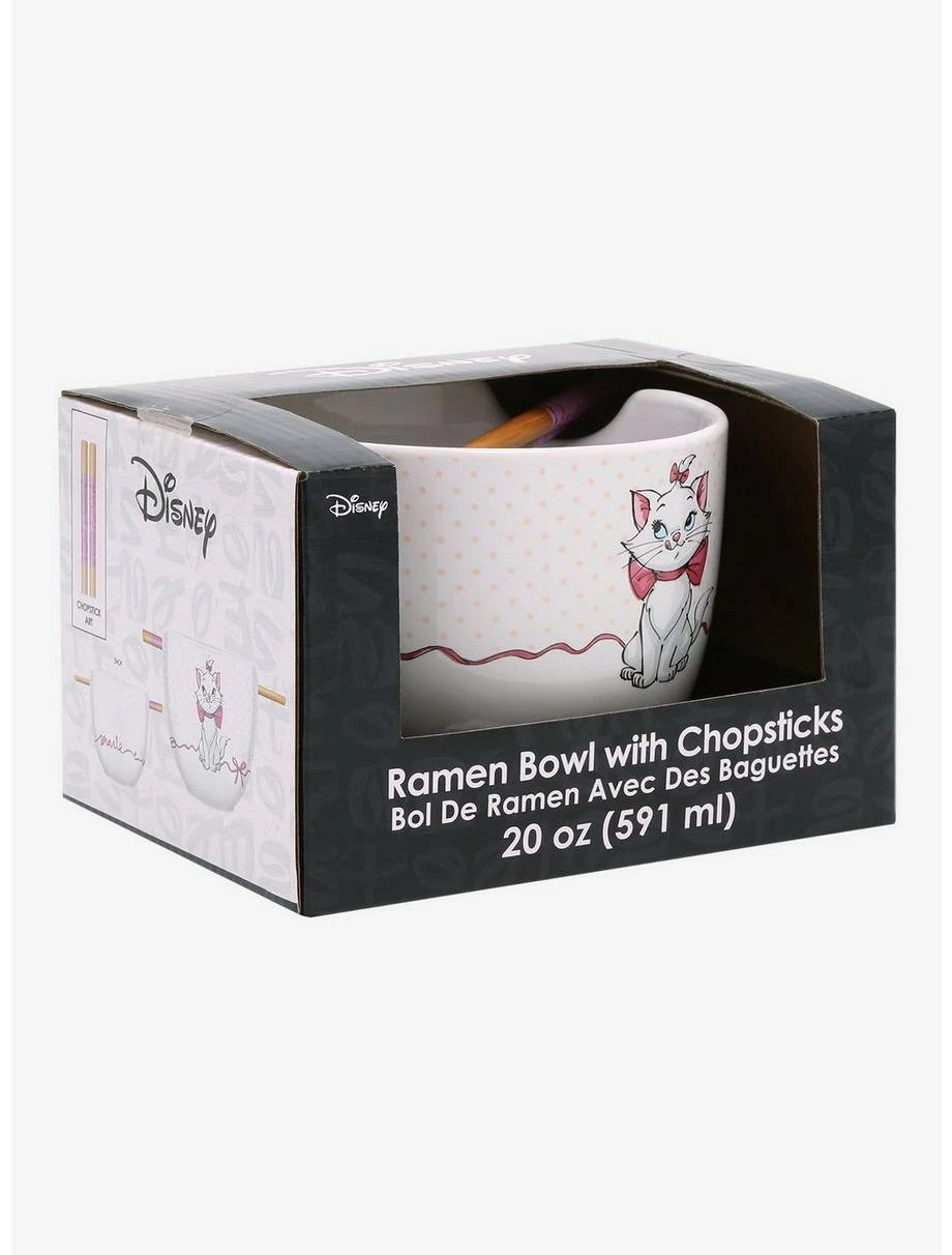 Ramen Bowls Disney The Aristocats Marie Bow Ribbon Ramen Bowl With Chopsticks 6 Ramen Bowls Disney The Aristocats Marie Bow Ribbon Ramen Bowl With Chopsticks - Image 4